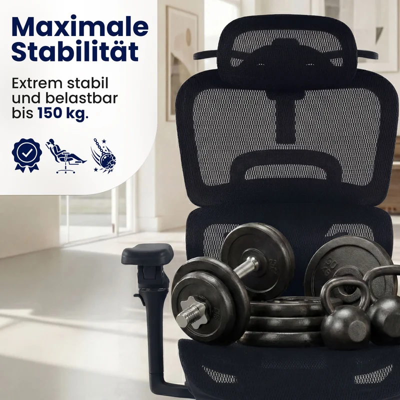 Der ergonomische Bürostuhl JENS überzeugt durch hohen Sitzkomfort