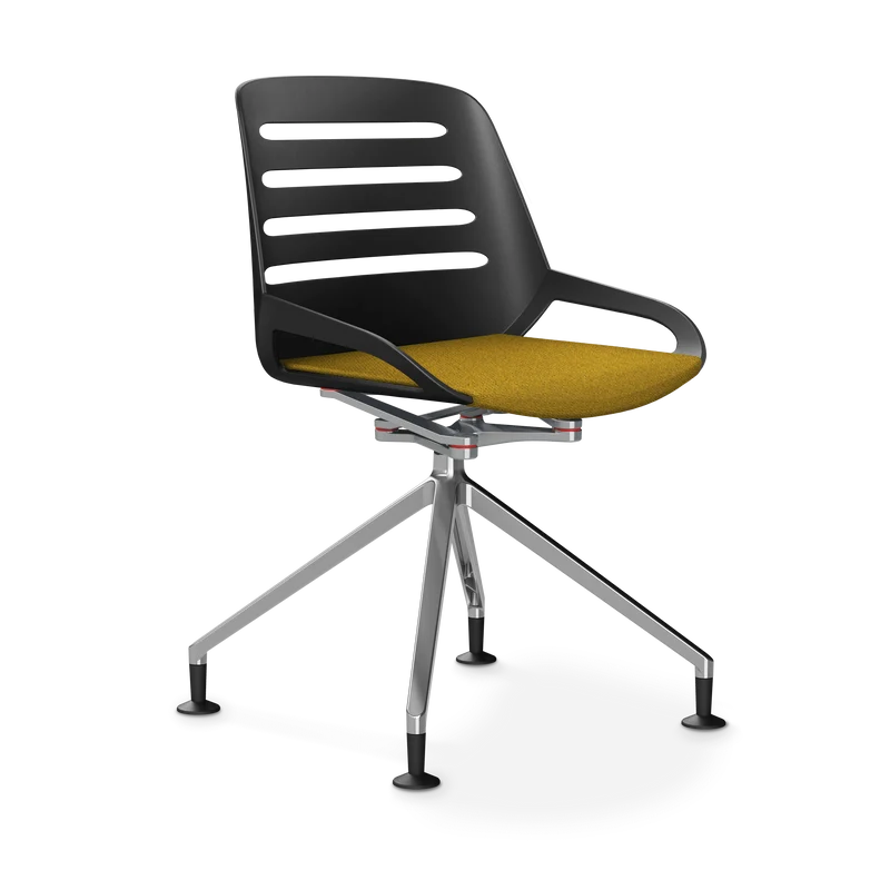 Aeris Numo Comfort Fußkreuz Gleiter Sitzbezug gelb meliert