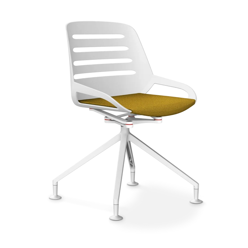Aeris Numo Comfort Fußkreuz Gleiter Sitzbezug gelb meliert