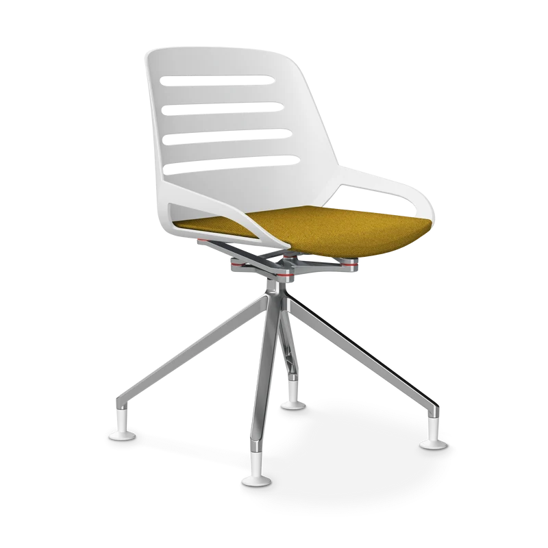 Aeris Numo Comfort Fußkreuz Gleiter Sitzbezug gelb meliert