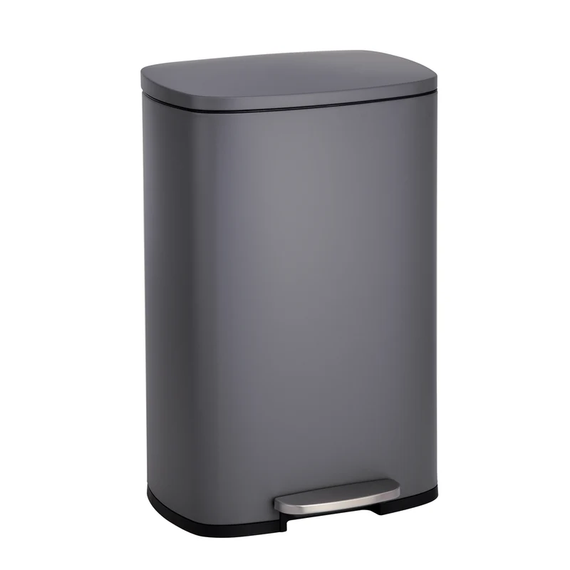 B-Ware TQ50 Mülleimer 50 Liter Grau