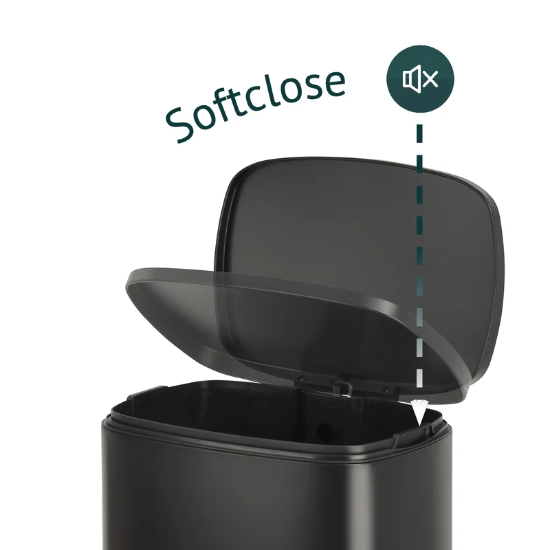 TQ50 Mülleimer 50 Liter Schwarz
