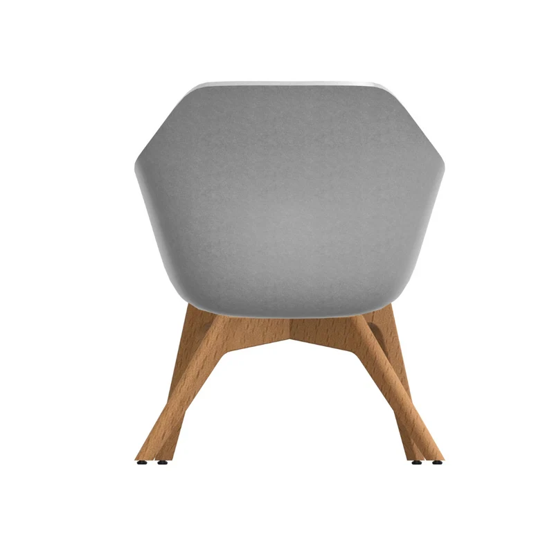 se:lounge light von Sedus Vierfußstuhl ohne Armlehnen mit Holzgestell in zwei Höhen
