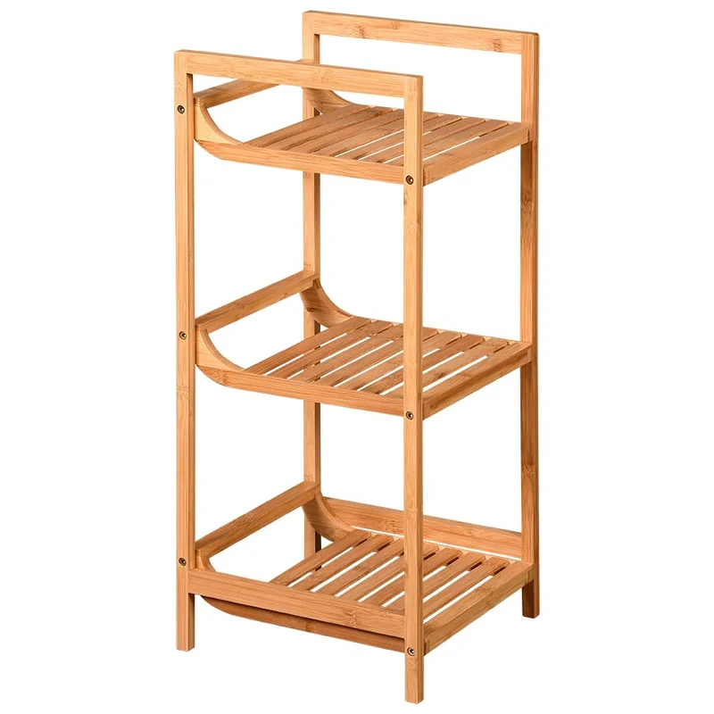 axisgo - Kesper | Regal, Material: Bambus, Maße: B 30 x H 70 x T 30 cm, Farbe: Braun | 19435
