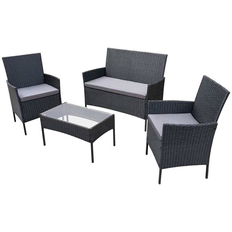 B-Ware BROOKLYN Sitzgruppe Schwarz