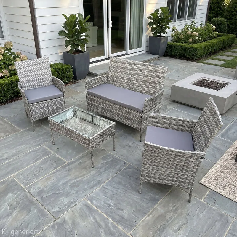 B-Ware BROOKLYN Sitzgruppe Grau
