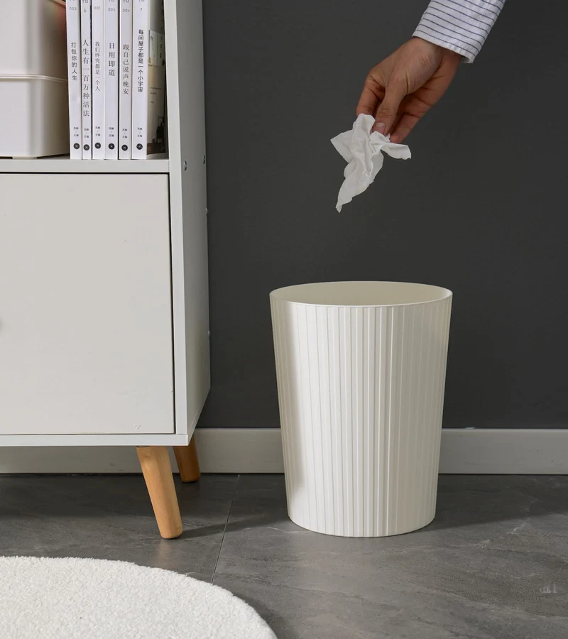 axisgo - Cetomo 7.2L*3 Mülleimer, Abfalleimer, Müllbehälter, Papierkorb, Abfallbehälter, Plastikmülleimer für Papierabfall, Büro, Schlafzimmer, Kunststoff (PP), Weiß, 7.2L - 3er Pack