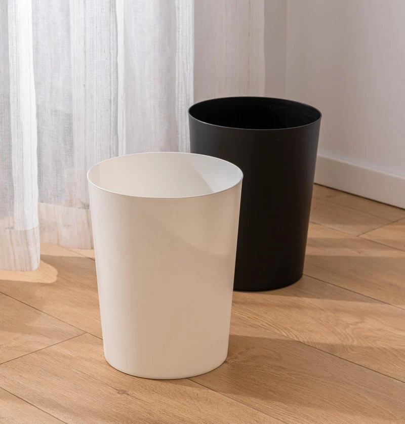 axisgo - Cetomo 7.2L*6 Mülleimer, Abfalleimer, Papierkorb, Müllbehälter, Plastikmülleimer, Abfallbehälter für Papierabfall, Büro, Schlafzimmer, Kunststoff (PP), Schwarz, 7.2L (21 x 17.3 x 26.5 cm), 6er Set