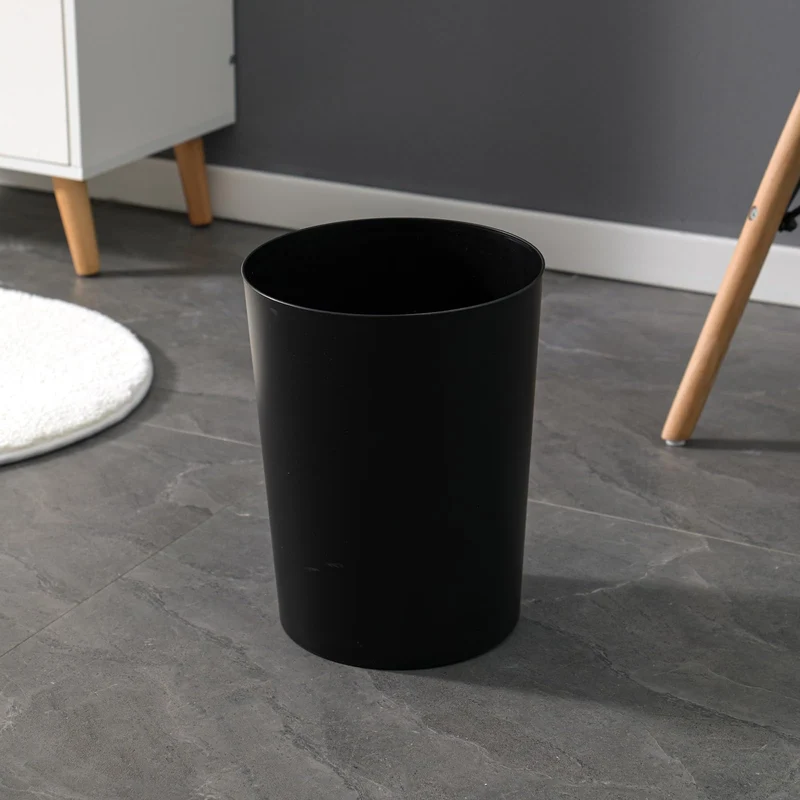 axisgo - Cetomo 7.2L*6 Mülleimer, Abfalleimer, Papierkorb, Müllbehälter, Plastikmülleimer, Abfallbehälter für Papierabfall, Büro, Schlafzimmer, Kunststoff (PP), Schwarz, 7.2L (21 x 17.3 x 26.5 cm), 6er Set