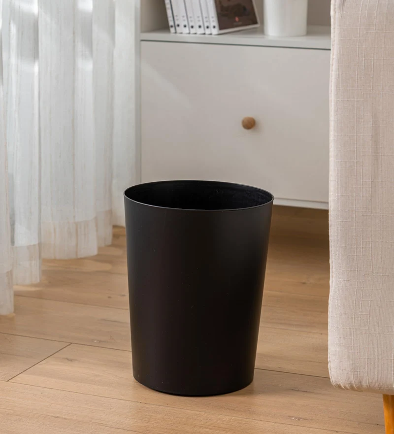 axisgo - Cetomo 7.2L*6 Mülleimer, Abfalleimer, Papierkorb, Müllbehälter, Plastikmülleimer, Abfallbehälter für Papierabfall, Büro, Schlafzimmer, Kunststoff (PP), Schwarz, 7.2L (21 x 17.3 x 26.5 cm), 6er Set