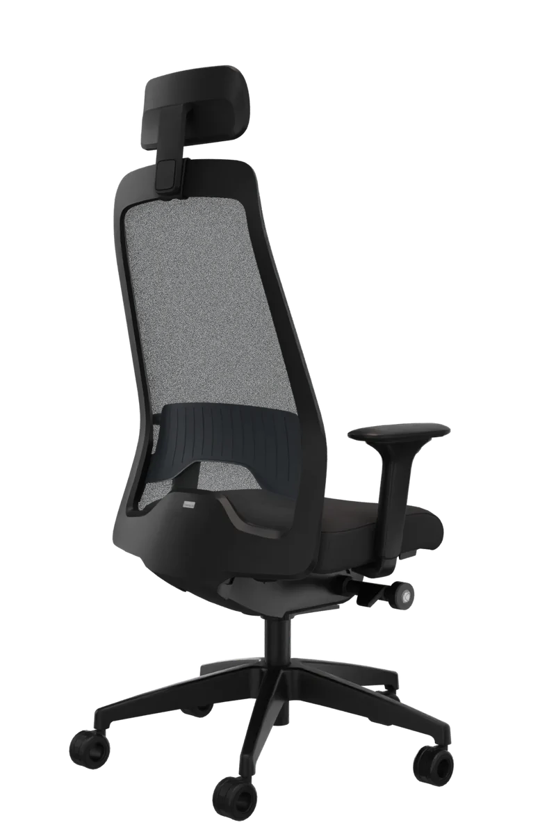 Interstuhl Every Select Plus EV 268 Bürostuhl Schwarz – verstellbare Flextech-Synchronmechanik und hohe Rückenlehne mit Kopfstütze