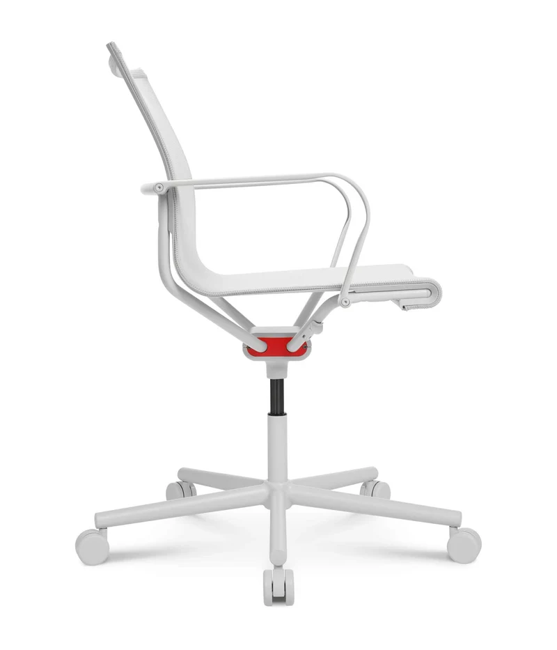 D1 Office Arbeitsstuhl Weiss m. Rollen