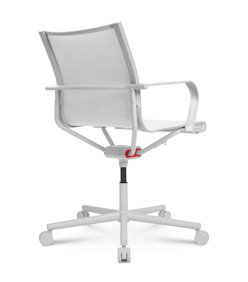 D1 Office Arbeitsstuhl Weiss m. Rollen