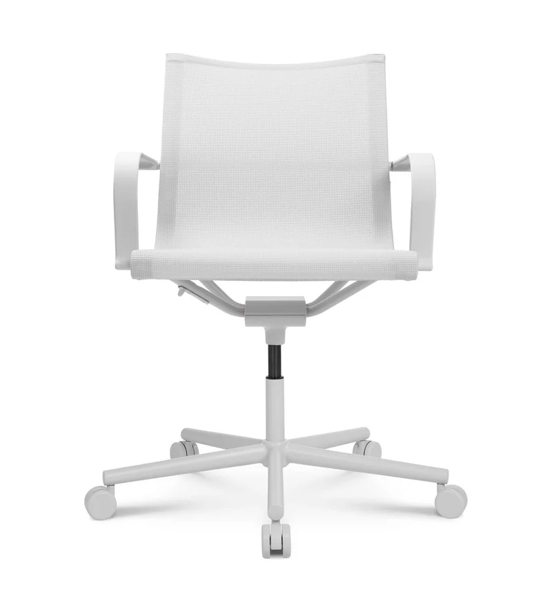 D1 Office Arbeitsstuhl Weiss m. Rollen