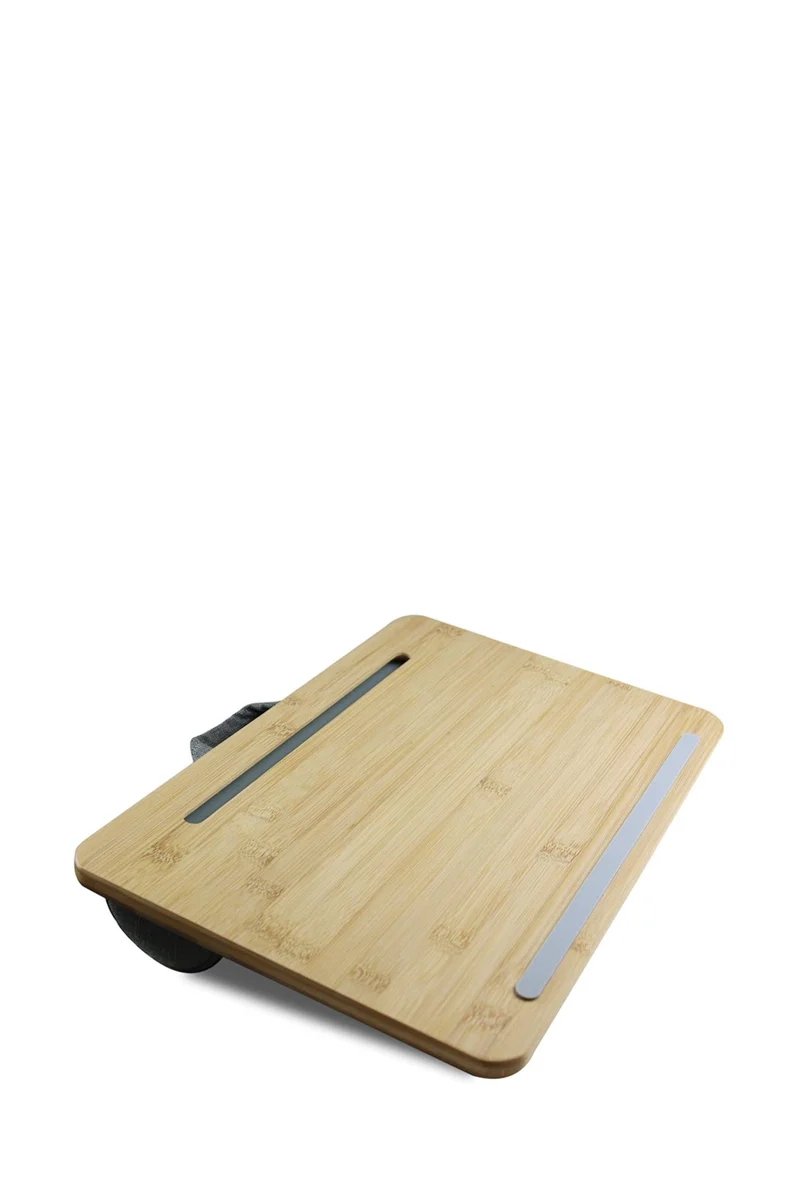 axisgo - PEPE Mobility - Laptop Ständer Bett Holz, Laptopkissen Knietablett 17 Zoll, Unterlage Schoß Kissen Bambus, Kissentablett Sofa