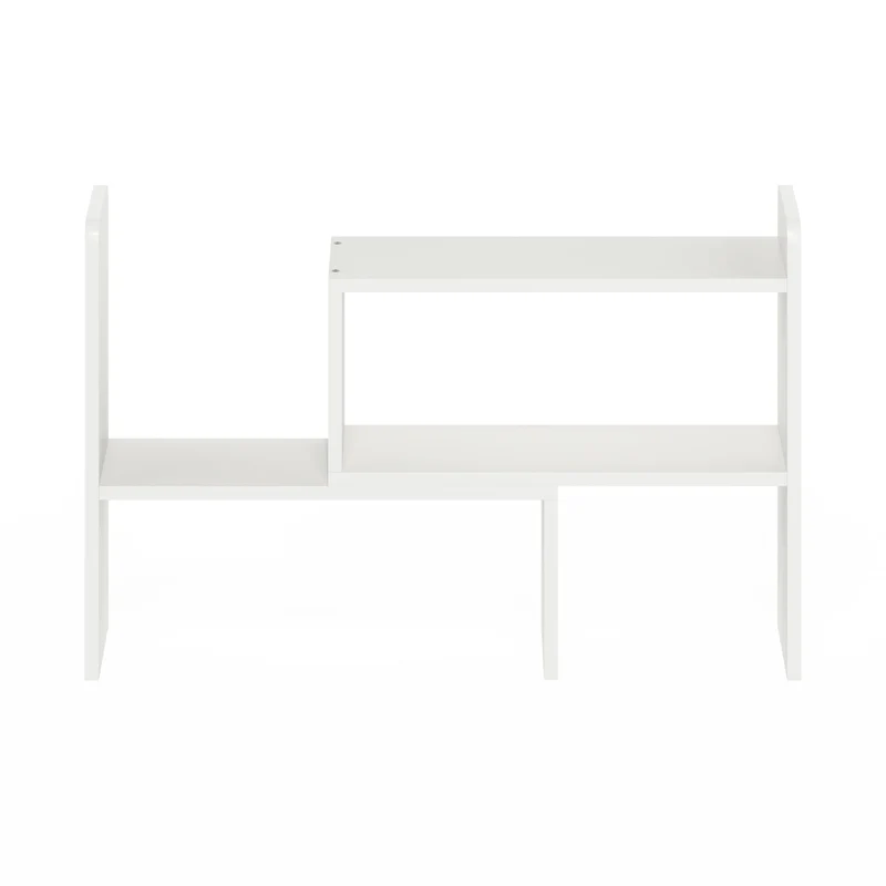 axisgo - Furinno Classic Schreibtisch-Organizer-Bücherregal, Weiß, 1 Packung