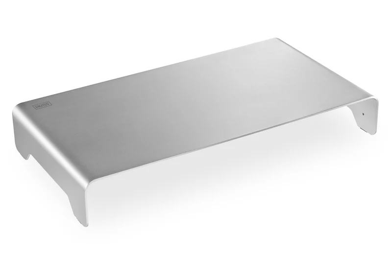 axisgo - DIGITUS Designer Monitor-Erhöhung aus Aluminium - Bildschirm-Ständer - Traglast 10 kg - Nicht Rutschend - Silber