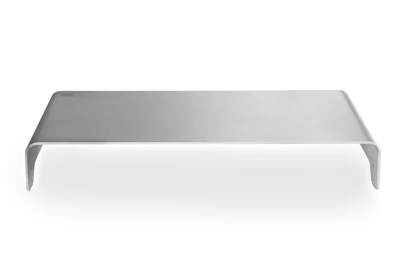 axisgo - DIGITUS Designer Monitor-Erhöhung aus Aluminium - Bildschirm-Ständer - Traglast 10 kg - Nicht Rutschend - Silber