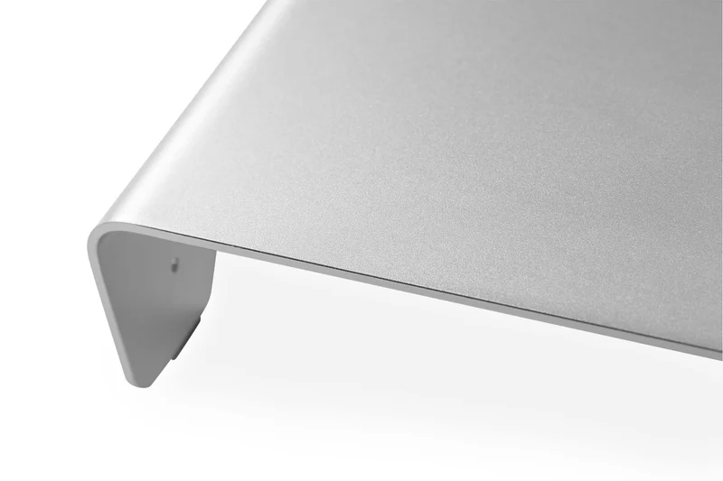 axisgo - DIGITUS Designer Monitor-Erhöhung aus Aluminium - Bildschirm-Ständer - Traglast 10 kg - Nicht Rutschend - Silber