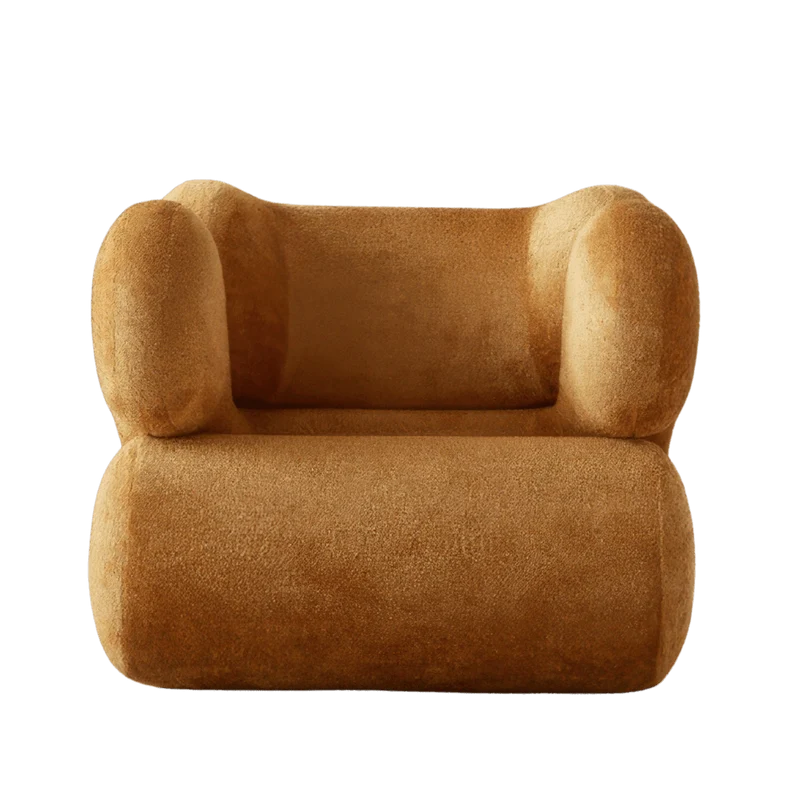 Four Symbols Sculptural Lounge Chair in Textured Fabric