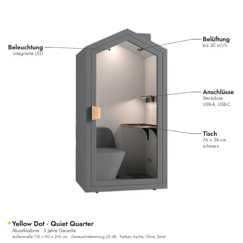Yellow Dot · Quiet Quarter – Akustikkabine