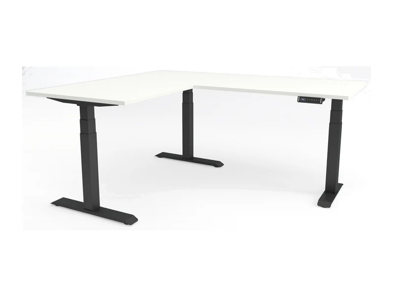 Yellow Dot · Twist 90° – Eckschreibtisch elektrisch höhenverstellbar