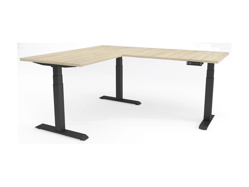 Yellow Dot · Twist 90° – Eckschreibtisch elektrisch höhenverstellbar