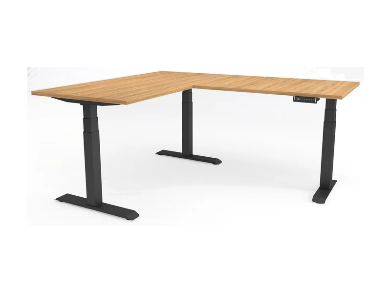 Yellow Dot · Twist 90° – Eckschreibtisch elektrisch höhenverstellbar