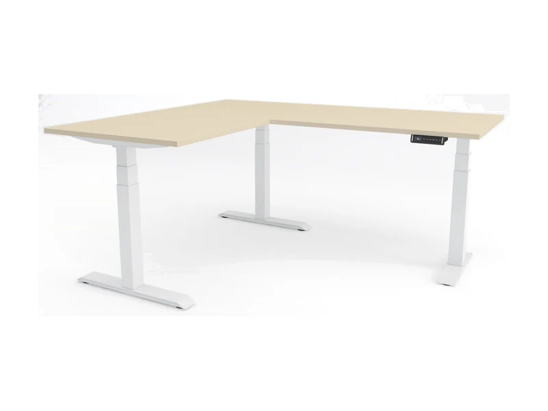 Yellow Dot · Twist 90° – Eckschreibtisch elektrisch höhenverstellbar
