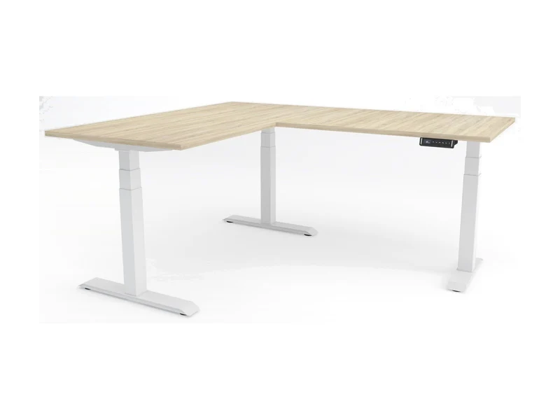 Yellow Dot · Twist 90° – Eckschreibtisch elektrisch höhenverstellbar
