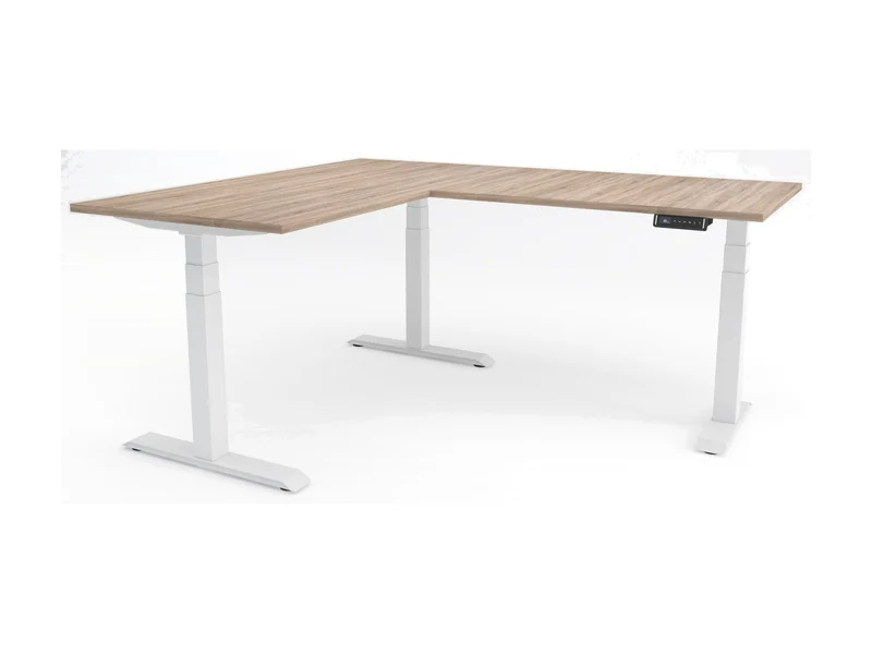 Yellow Dot · Twist 90° – Eckschreibtisch elektrisch höhenverstellbar