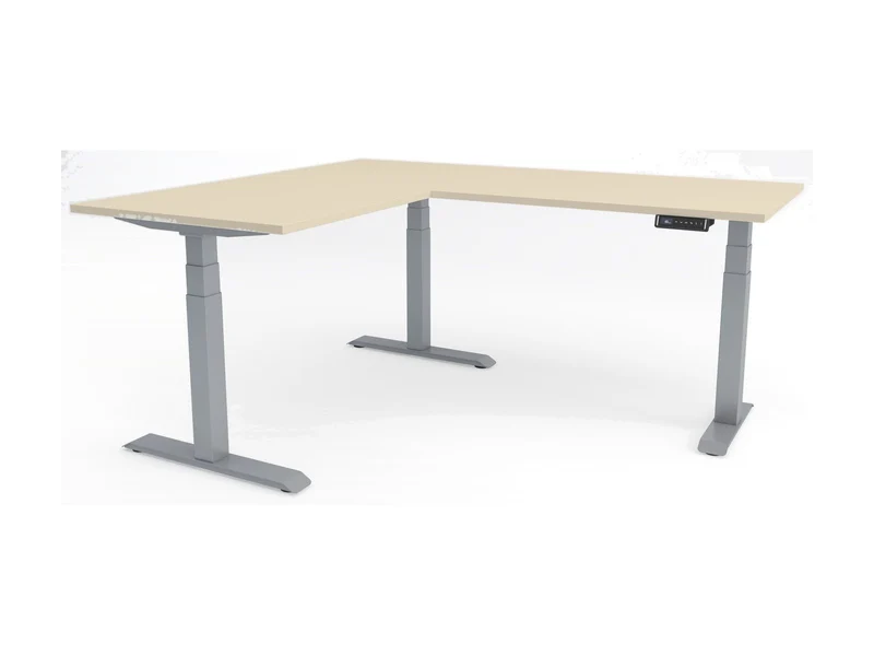 Yellow Dot · Twist 90° – Eckschreibtisch elektrisch höhenverstellbar