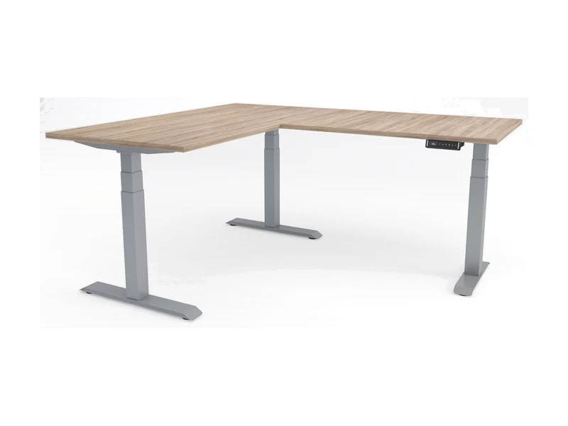 Yellow Dot · Twist 90° – Eckschreibtisch elektrisch höhenverstellbar