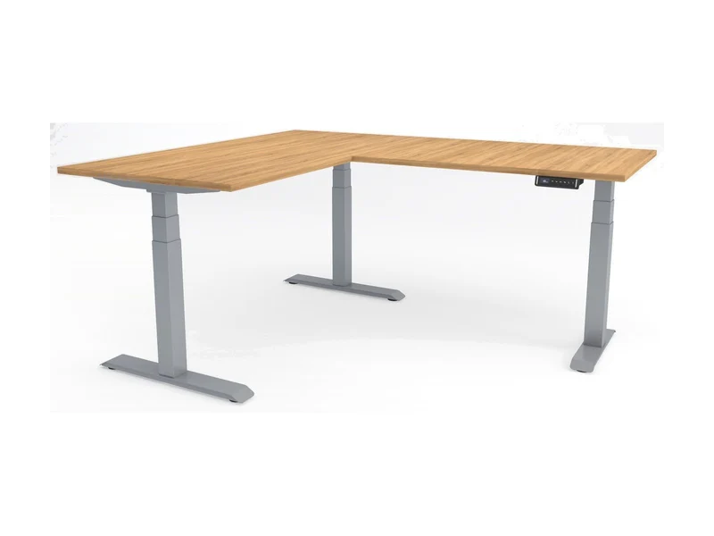 Yellow Dot · Twist 90° – Eckschreibtisch elektrisch höhenverstellbar