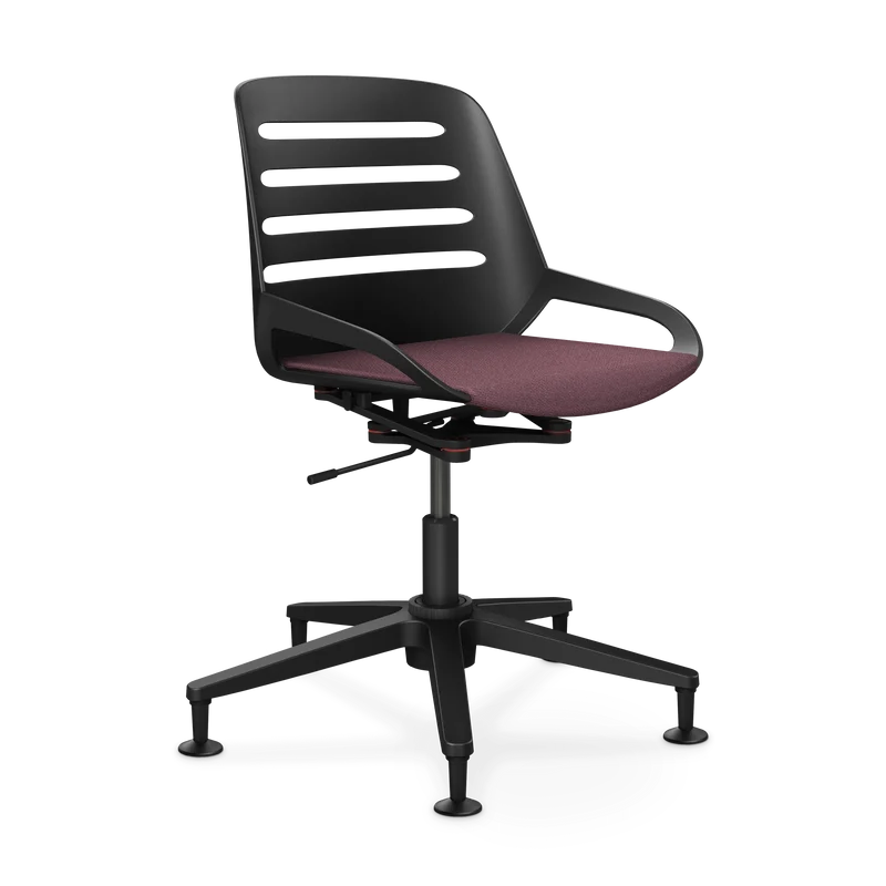 Aeris Numo Task Gestellfarbe schwarz Sitzbezug hellviolett meliert