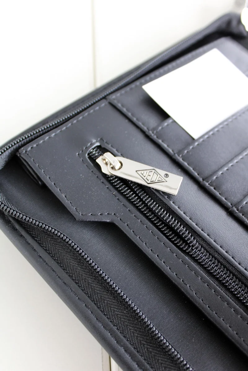 axisgo - WEDO Elegance A5 Konferenzmappe – Executive Organizer im Leder-Look mit 4-Ring-Mechanik, Karten- & Dokumentenfächern, Stifthalter, kompakt & stilvoll