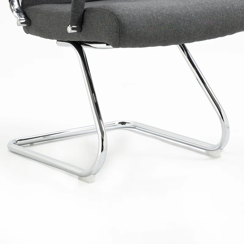 B-Ware OFFICE COMFORT 2er Set LB Besucherstühle Stoff Dunkelgrau