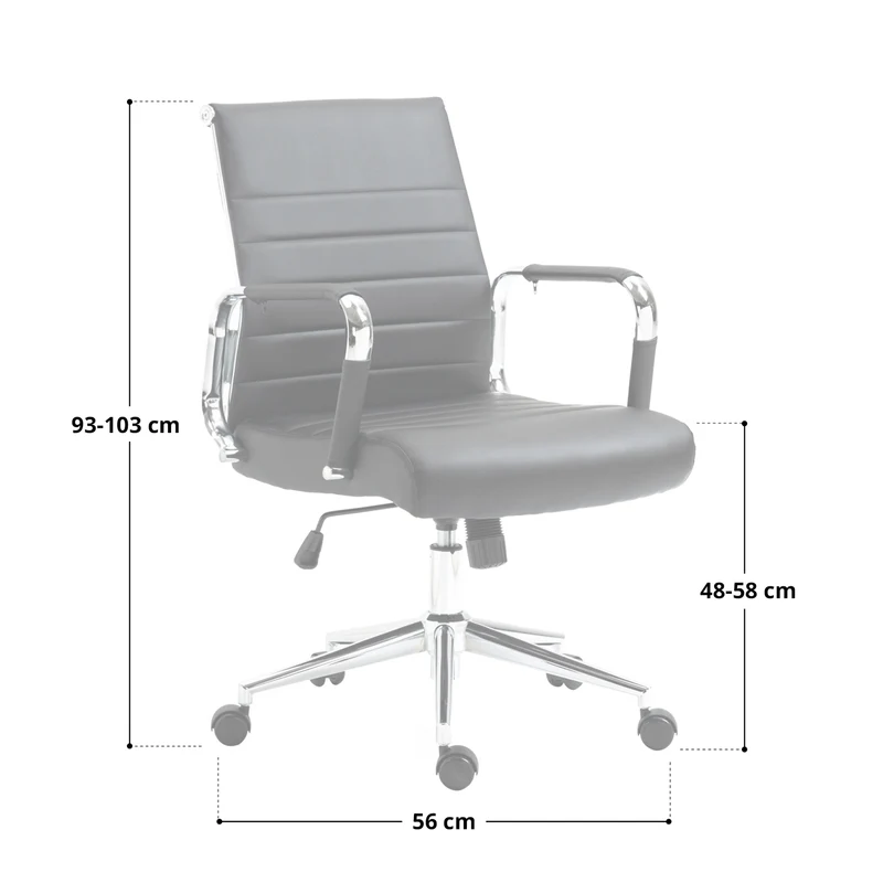 B-Ware OFFICE COMFORT LB Bürostuhl Stoff Dunkelgrau
