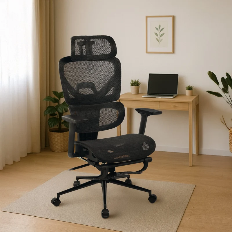 BERSFORD ergonomischer und vielfach einstellbarer Chefsessel, Mesh-Stoff, schwitzfrei.