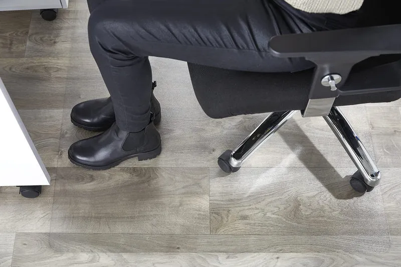 axisgo - andiamo Bodenschutzmatte Bürostuhl - Verwendung als Bürostuhlunterlage, Bodenschutzmatte Fitness - Bürostuhl Matte transparent, rutschhemmend - pflegeleicht - Bodenschutz für alle Böden 90 x 120 cm