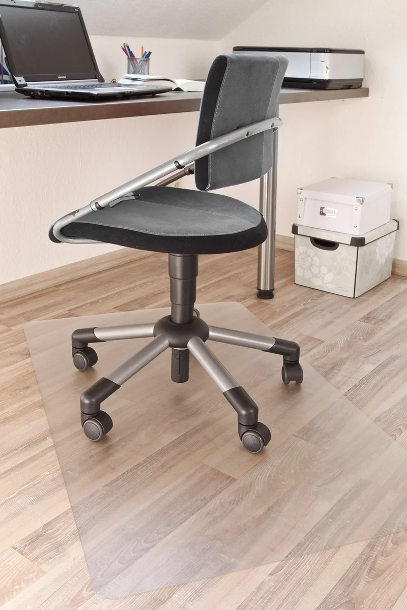axisgo - andiamo Bodenschutzmatte Bürostuhl - Verwendung als Bürostuhlunterlage, Bodenschutzmatte Fitness - Bürostuhl Matte transparent, rutschhemmend - pflegeleicht - Bodenschutz für alle Böden 90 x 120 cm