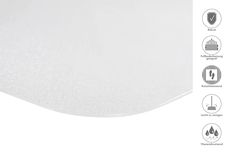 axisgo - andiamo Bodenschutzmatte Bürostuhl - Verwendung als Bürostuhlunterlage, Bodenschutzmatte Fitness - Bürostuhl Matte transparent, rutschhemmend - pflegeleicht - Bodenschutz für alle Böden 90 x 120 cm