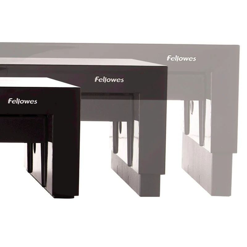 axisgo - Fellowes Monitorständer Designer Suites, höhenverstellbar um 4 cm, ergonomisch, mit Aufbewahrungsfach, für Monitore bis 21 Zoll bzw. 18 kg