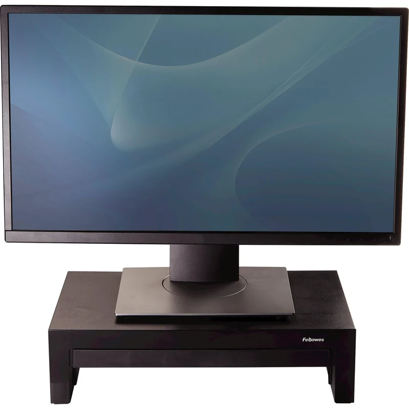 axisgo - Fellowes Monitorständer Designer Suites, höhenverstellbar um 4 cm, ergonomisch, mit Aufbewahrungsfach, für Monitore bis 21 Zoll bzw. 18 kg