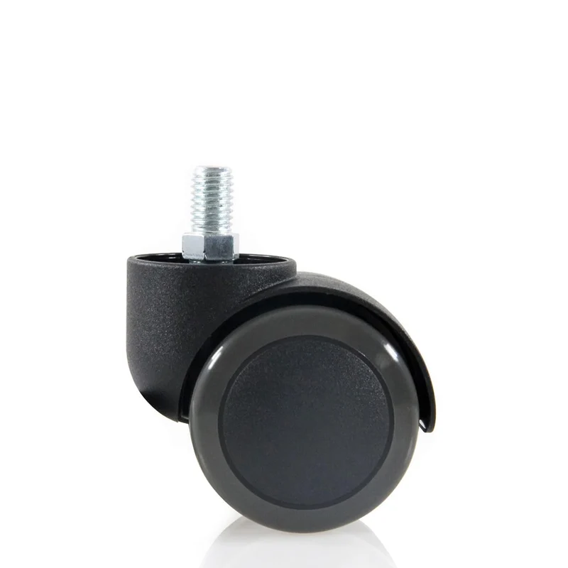 axisgo - hjh OFFICE 619007 5X Hartbodenrollen 50mm / Gewinde M10 Büro-Stuhl-Rollen für Hartböden (5er Pack)
