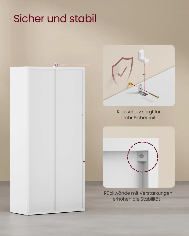 axisgo - VASAGLE Bücherschrank, Bücherregal, mit 7 Fächern, Büroregal, Würfelregal, Standregal, für Wohnzimmer, Schlafzimmer, Büro, Kinderzimmer, weiß LBC27WT