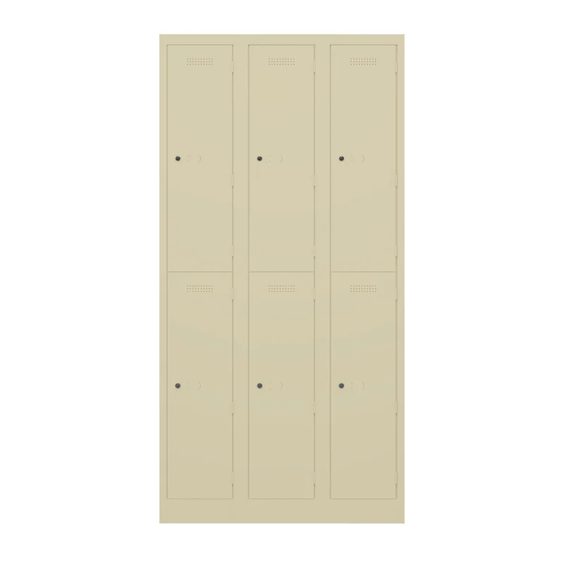 Garderobenschrank Primary Locker | 3 Abteile mit je 2 Fächern übereinander