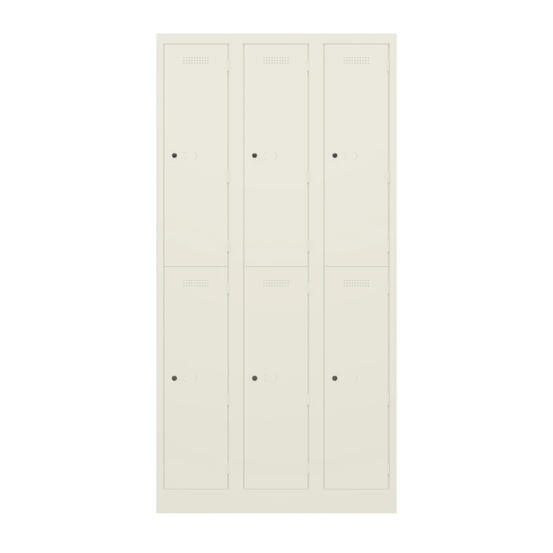 Garderobenschrank Primary Locker | 3 Abteile mit je 2 Fächern übereinander