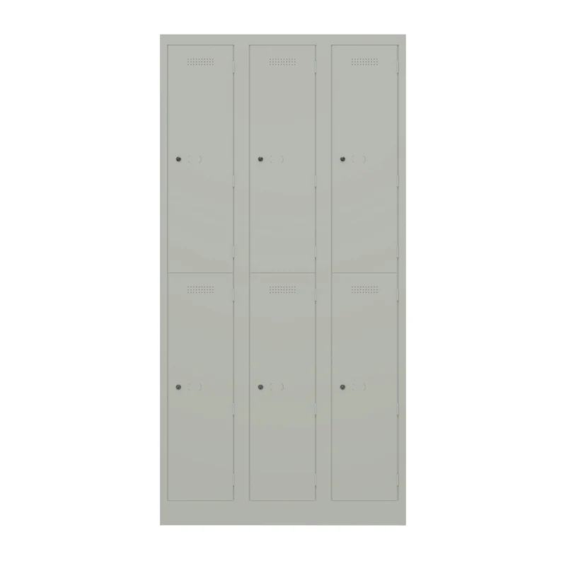 Garderobenschrank Primary Locker | 3 Abteile mit je 2 Fächern übereinander