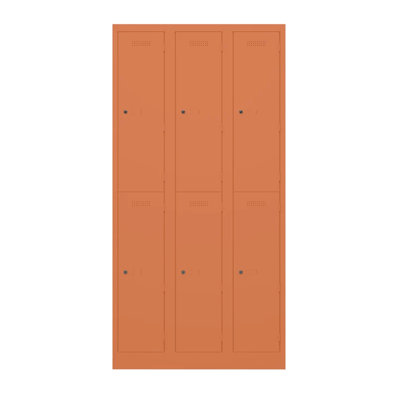 Garderobenschrank Primary Locker | 3 Abteile mit je 2 Fächern übereinander